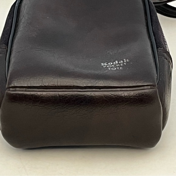 Vintage Small Faux Leather Kodak Pocket Tote Camera Case Missing Clip With Strap - Picture 3 of 16
